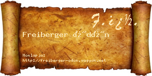 Freiberger Ödön névjegykártya